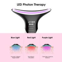 Dispositivo de belleza facial para el cuello, terapia de fotones LED de 3 colores, estiramiento de la piel, calentamiento, reductor - details 3