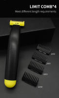 Afeitadora Eléctrica Multiusos + Recortador Corporal y Cortapelos - Uso en Seco/Mojado, Sin Irritación, IPX5 Impermeable, 4 Peines de Longitud, USB Recargable - Ideal para Barba, Cuerpo y Cabello - details 9