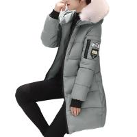 Moda mujer invierno algodón abrigo Parka grueso acolchado relleno con capucha longitud media cálido Zip Up Slim señora abajo abrigo largo - details 20