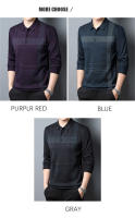 Camiseta Casual para Hombres CASUMANL EU SIZE con Cuello Abotonado y Rayas Empresarial Manga Larga para Otoño Ajuste Regular - details 5