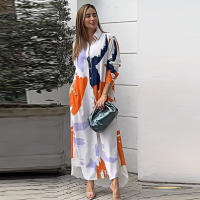 Ropa de mujer 2025 otoño e invierno nueva moda casual estampado vestido camisero suelto para mujer - details 4
