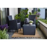 Sillón de jardín para exterior e interior con cojín incluido, Resina con acabado de ratán plano, Color Blanco - details 7