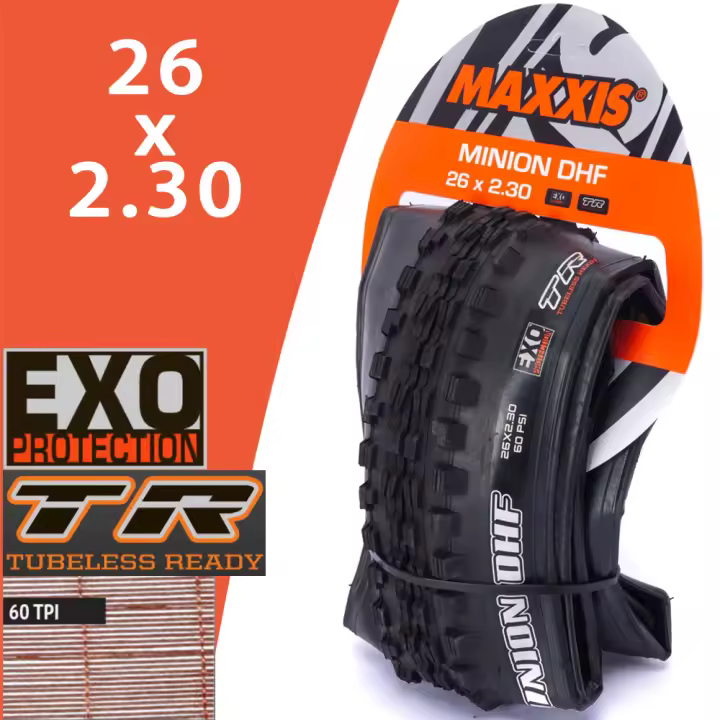 MAXXIS MINION DHF (M301RU) neumático de bicicleta MTB 26 27,5 29 neumático de bicicleta de montaña sin tubo DENTNHILL DH DD 26x 27,5x 29x 2,3 2,5 2,6 2,8 - 1