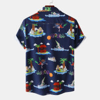 Camisa de manga corta para hombre, Camisa ajustada con estampado de flores fragmentadas, serie CS, primavera y verano, 2024 - details 51