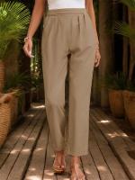 Pantalones Harem de Moda Coreana para Mujer Cintura Alta, Solido, Primavera-Verano, Nuevo - details 4
