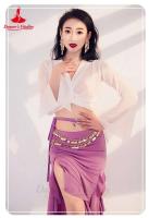 Baile de tres mujeres, blusas y faldas de gasa de manga larga, trajes de danza del vientre oriental para niñas - details 1