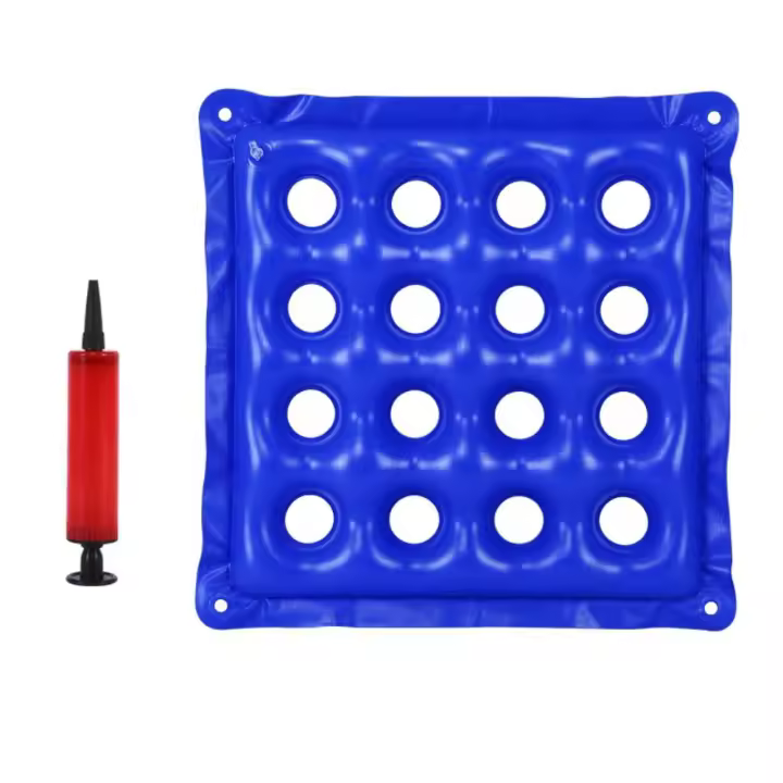 Almohadas Pad 48cm Waffle Seat Cushion Air Vent PVC Chair Pad Pump Anti-presión Masaje Cojín Soporte de cadera - 1