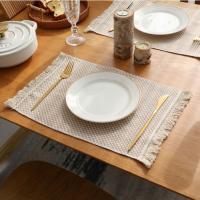 Manteles individuales de lino y algodón con flecos naturales, suaves y sencillos, decoración de mesa, manteles individuales - details 4
