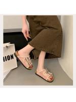 Chanclas de plataforma con suela gruesa para mujer, ropa de exterior de verano 2025, nuevas sandalias de playa para mujer - details 0