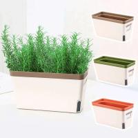 Planta de riego automático floral moderna y elegante rectangular de doble capa para interiores ETA, hidropónica ETA - details 0