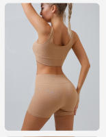 Traje de Fitness para Mujeres Ropa Deportiva de Yoga Pantalones Leggings Sujetador Deportivo Traje de Cintura Alta Shorts para Entrenamiento con Secado Rápido Material de Nylon - details 11