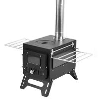Estufa de leña para acampar al aire libre, calentador de acero inoxidable con leña y ventana para fuego de tienda, chimenea para Patio - details 9