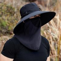 Sombreros de cubo de ala ancha de secado rápido Unisex, protector solar para exteriores, aleros grandes de Panamá, sombreros, visera de protección ocular, verano, hombre, 15cm - details 2