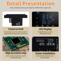 Controlador de temperatura de calefacción de suelo, termostato inteligente con pantalla táctil LED, cableado, Control de calefacción eléctrica, 85-265V, MH1828A, 16A - details 10