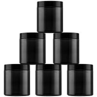Frasco vacío de plástico negro para cosméticos, botella rellenable para crema facial, bote de viaje, contenedores de almacenamiento para dulces de frutas secas, 12 piezas, 250ml - details 0