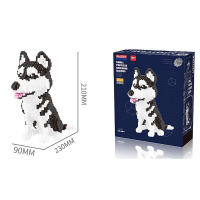 Bloques de construcción de animales de dibujos animados, ensamblaje creativo de perro y gato, rompecabezas educativo DIY, juguete interactivo para padres e hijos, Cartoo - details 10