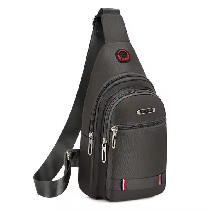 Bolso de hombro de gran capacidad para hombre, bolsa cruzada de pecho, Oxford, informal, para viajes al aire libre, multifunción - 1