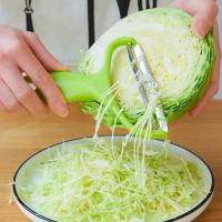 Trituradora de repollo multiusos, pelador de verduras de boca ancha de grado alimenticio, herramientas de cocina prácticas de acero inoxidable para el hogar - details 4
