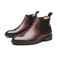 Zapatos de vestir de caña alta estilo cuero Botines de hombre Chelsea casuales de moda - details 8
