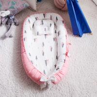 Baby Nest Bed with Pillows Portable Travel Crib Detachable Washable Infant Cotton Cradle Anti Pressure Toddlers Isolation Crib - details 15