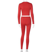 Conjunto deportivo de dos piezas de manga larga, nuevo traje informal de moda para mujer - details 142