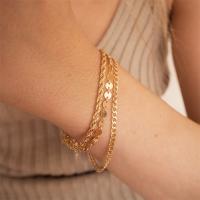 Encanto de cuentas doradas de acero inoxidable, brazaletes retorcidos, dijes, joyas femeninas - details 0