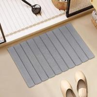 Alfombra plegable de piedra, tierra de diatomeas, antideslizante, alfombra súper absorbente, alfombra de baño plegable de secado rápido para - details 1