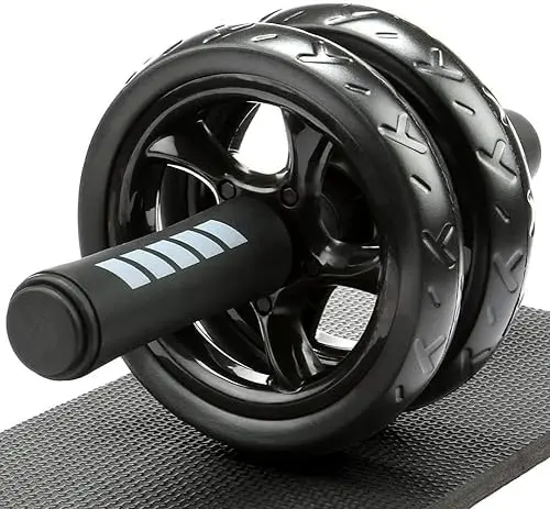Rodillo para equipo de entrenamiento de fuerza-rueda de ejercicio para abdominales para gimnasio en casa con alfombrilla extragruesa para rodilla-entrenador de abdominales - 1