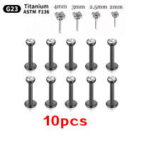 Pendientes pequeños de titanio g23 para mujer, joyería corporal, labret de piercing, 20/18/16g, 10 Uds., venta al por mayor - details 11