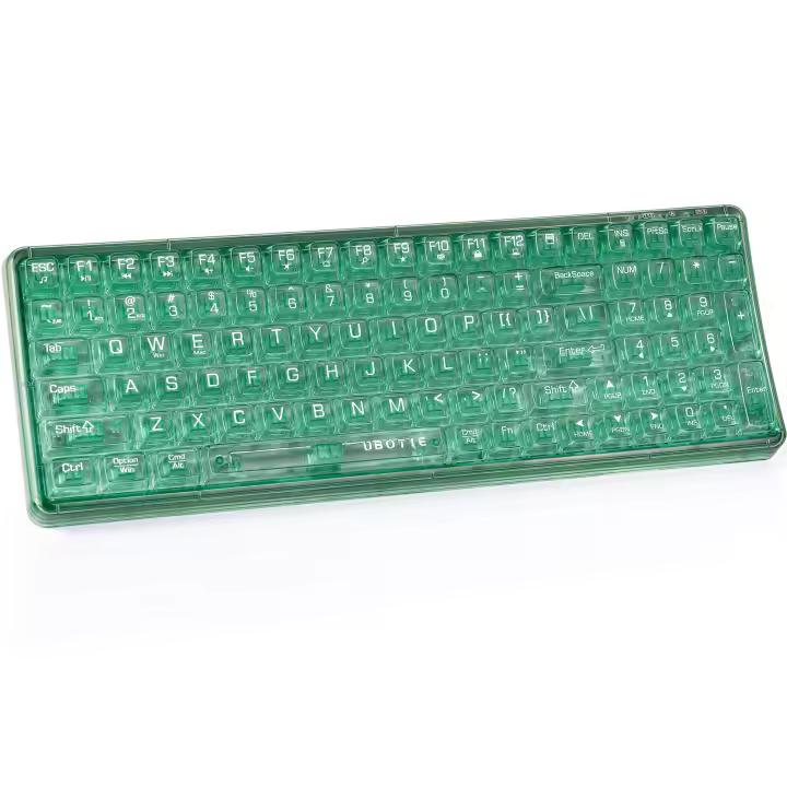 Teclado Inalámbrico Transparente Bluetooth Modo Doble Conector USB 100 Teclas - 1