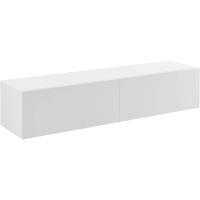 Mueble de TV de pared Evaton de 140 x 33 x 30 cm, mesa de centro flotante, consola de pared blanca de alto brillo. - details 14