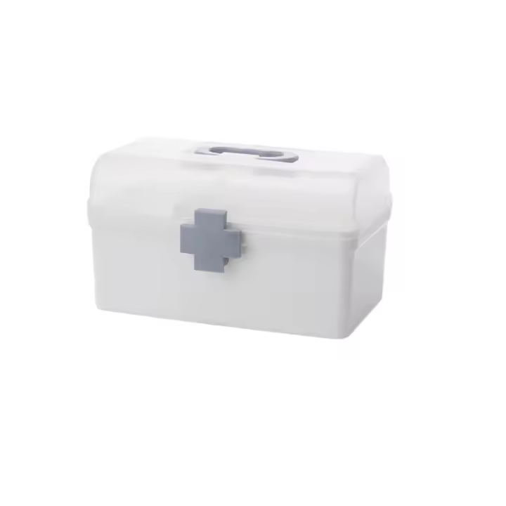 Pastillero grande multicapa, caja de medicina doméstica de gran capacidad, caja de almacenamiento de medicina, impermeable, prevención de polvo, pastillero grande - 1