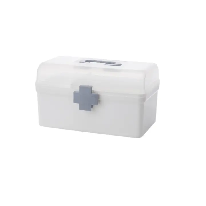 Pastillero grande multicapa, caja de medicina doméstica de gran capacidad, caja de almacenamiento de medicina, impermeable, prevención de polvo, pastillero grande - 1