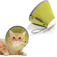 Collar de cono de gato ajustable, ligero, antimordedura, isabelino, resistente al agua, fácil de comer y beber - details 3