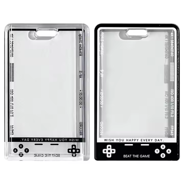 Portatarjetas Kpop para niños, Protector de tarjetas de estudiante de moda coreana, transparente con cadena, soporte para sesión fotográfica, 1 Uds. - 1