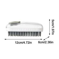 Cepillo de baño de silicona para mascotas, Gel de ducha recargable, depilación, cepillo de masaje para perros, mango ergonómico, peine de aseo para gatos de doble uso en seco y húmedo - details 0