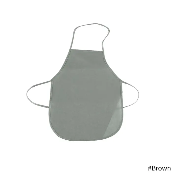 Unisex colorido niños liso tela no tejida pintura hornear niños manualidades cocina juego cocina babero delantal - 1