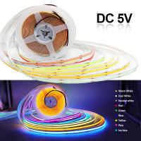 Tira de luces LED COB, iluminación lineal de alta densidad, USB 5V, 320LED/m, cinta Flexible, cálida, Natural, blanco frío, rojo y azul - details 0