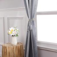 Cortinas opacas para salón, 2 piezas, cortinas aislantes del frío y el calor para dormitorio con pestañas gris claro - details 5
