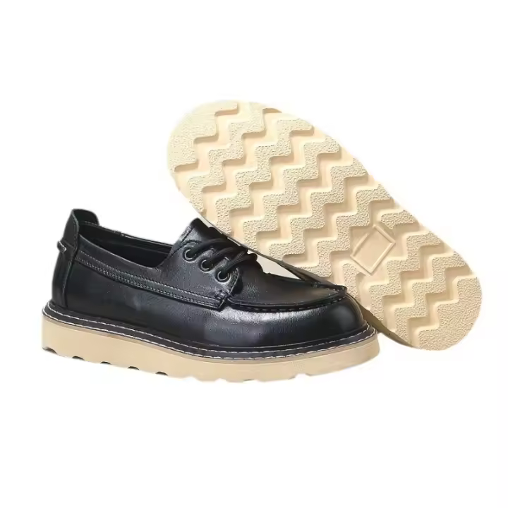 Nuevos zapatos de hombre, zapatos de cuero genuino de alta gama, de cuero vacuno puro, casuales, con suela suave. - 1