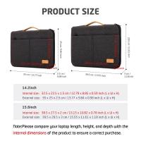 Funda para portátil de 14-15.6 pulgadas, bolsa para notebook para hombre, a prueba de golpes, maletín para computadora para viajes de negocios, funda para portátil - details 8