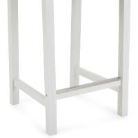 Madera maciza blanca, taburete de bar con respaldo, silla de comedor, fácil montaje, moderno. - details 2
