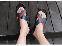 Sandalias 2025 verano 48 talla grande, zapatillas casuales y perezosas para exteriores para hombre, sandalias de suela suave sin cordones - details 1