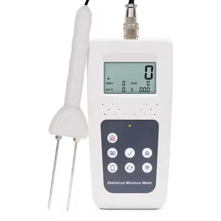 Medidor de humedad textil KMS680T profesional, higrómetro Digital de bobina de algodón, 4-90%, Detector de contenido de humedad con función de memoria - 1