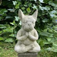 Estatua de Resina de Yoga Pose Escultura de Bulldog Francés para Jardín - details 2