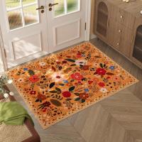 Alfombrilla Floral para entrada de baño y ducha, alfombra absorbente para puerta delantera, Stock listo - details 0