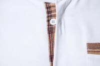 Printemps hommes col montant Henry chemise décontracté Bloque de couleur a cuadros à manches longues chemises hommes d 'affaires bureau Blusa trabajo diario - details 10