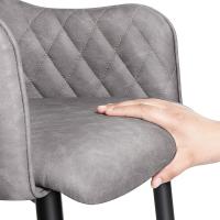 Silla de Comedor con Brazo Tapizada de PU con Estilo Vintage Capacidad de Carga de 110kg - details 13