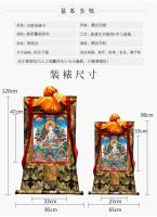 Blanco Tara Thangka Xizang pintura de pared pintada a mano artículos tibetanos interior de gran tamaño 120 cm de alto - details 7