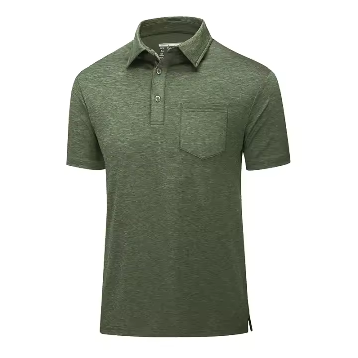 MAGCOMSEN Men's T-shirt Short Sleeve Quick Dry Breathable  Golf Polo Shirt with Pocket - 1